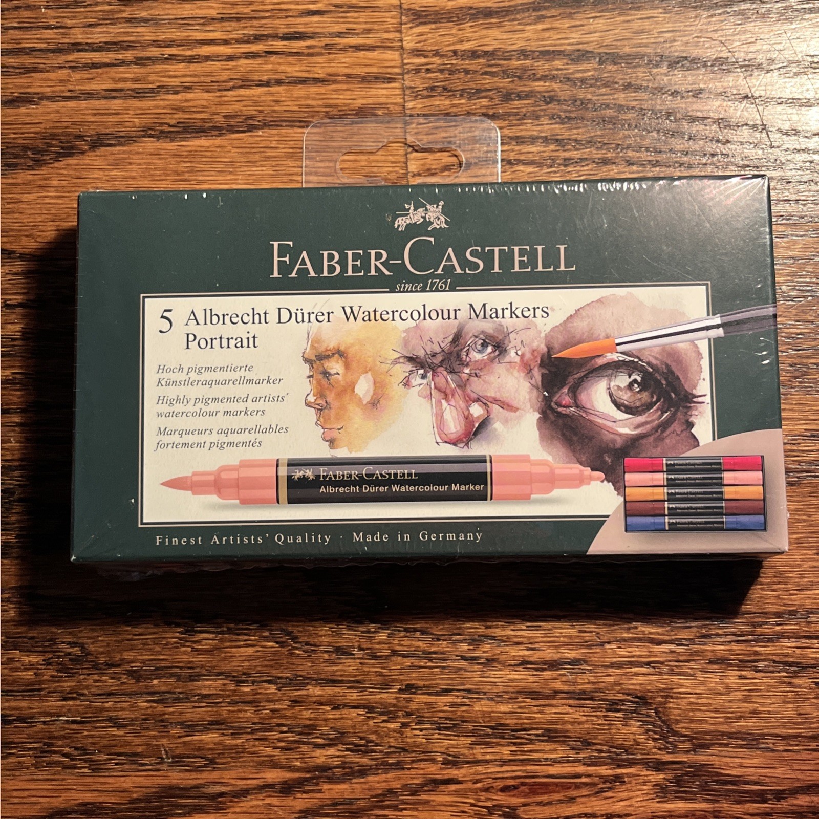 Faber-Castell Albrecht Durer Watercolor Markers, Portrait Colors Set Of 5 New 👀