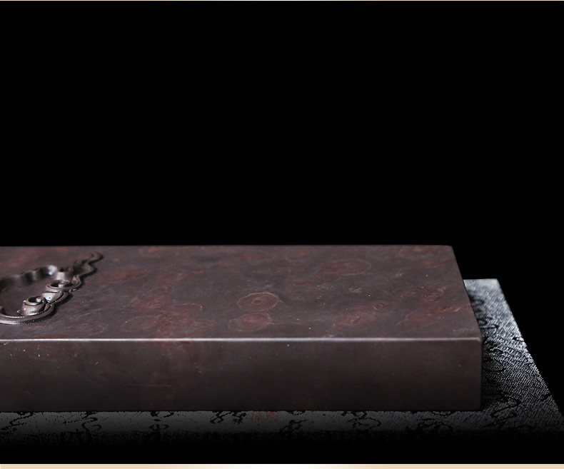 8″ China Huizhou Natural Original Stone Hand-carved Cloud Inkstone Inkslab
