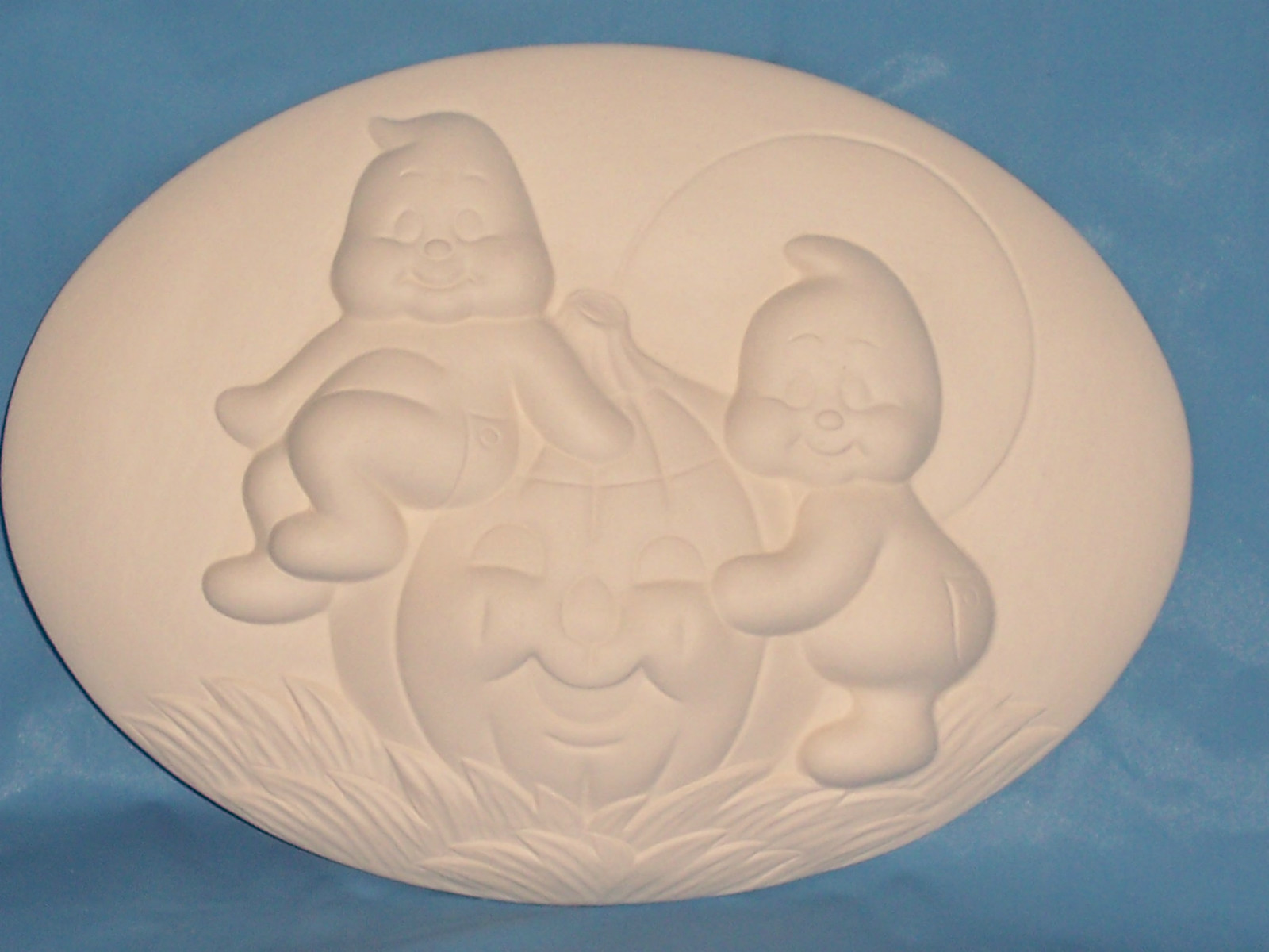 Ceramic Bisque~ Ready to Paint~ Ghost with Pumpkin insert ~FREE SHIPPING in USA