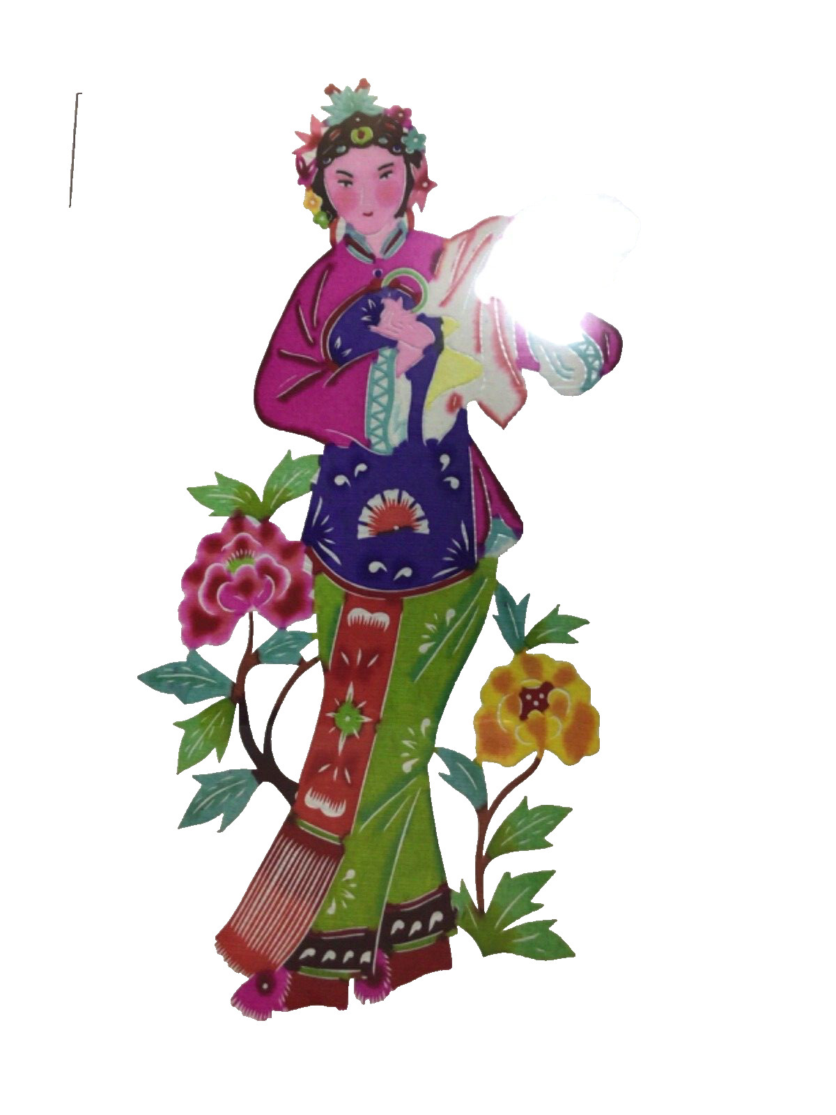 Paper Cuts Jing Ju Dan Jue. Dan Roles of Beijing Opera english & Chinese