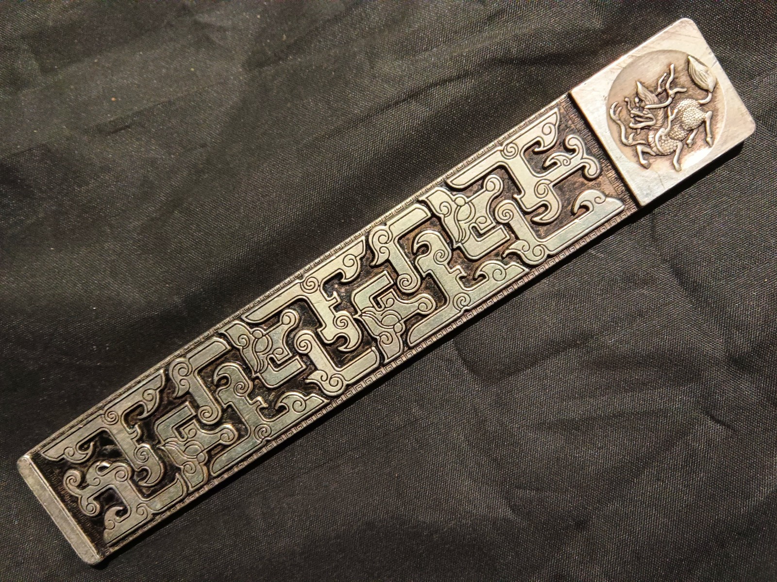 Pair 6.8 Inches Nice Hand Made Chinese Copper *KyLin* Paper Weights