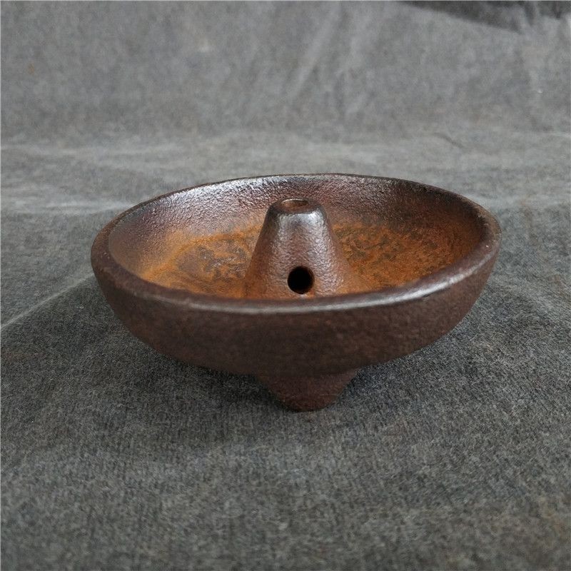Vintage Cast Iron Oil Lamp 300g Buddhist Altar Lamp Wick Included No Kerosene