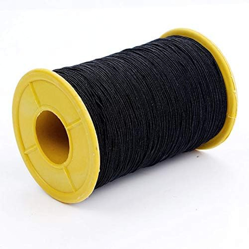 Milcraft (2 Rolls) White and Black Elastic Thread 547 Yard Package 0.5Mm Thickne