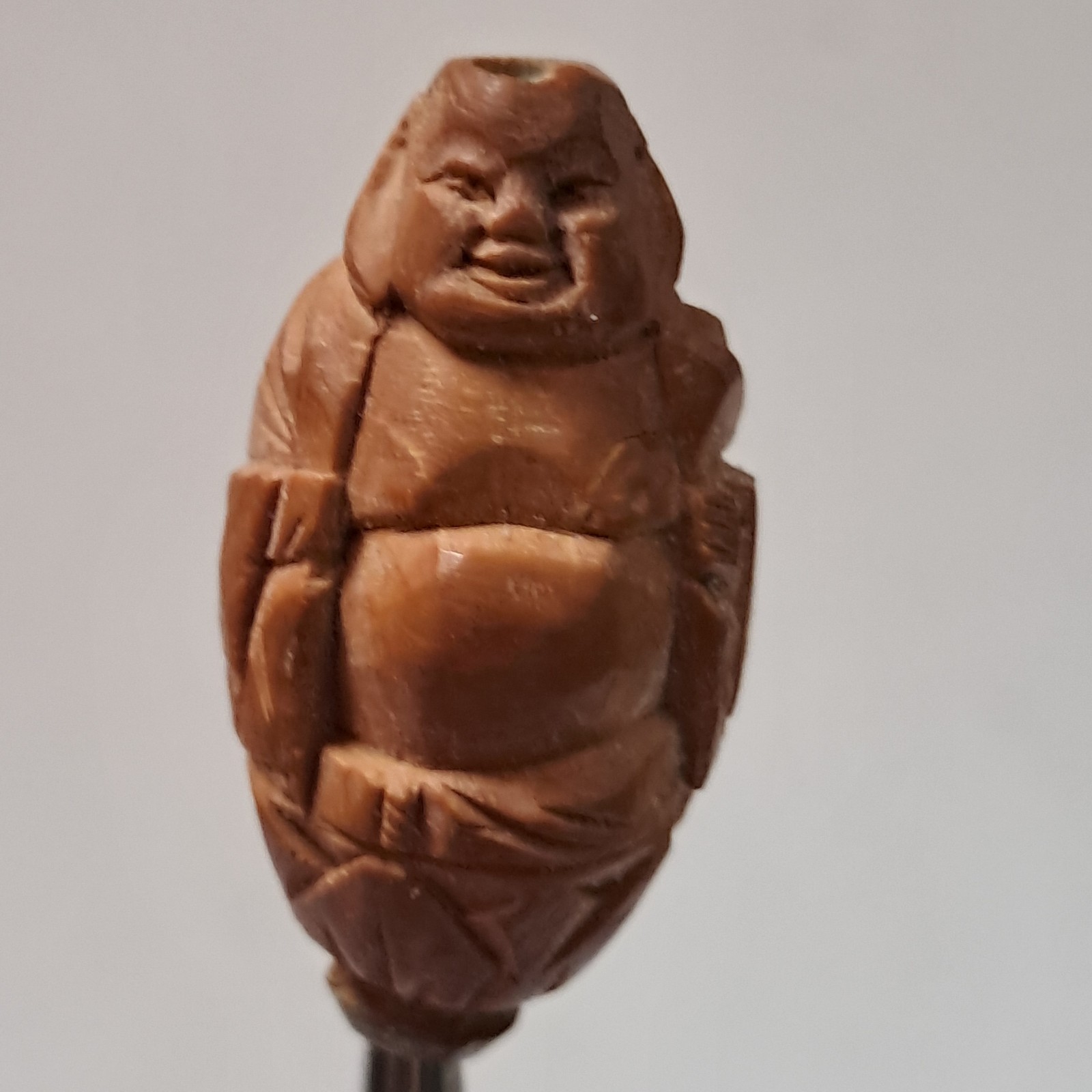 Chinese Carved Nut Hediao Laohan Buddha LOT 20 Bead Prayer Faces Vintage