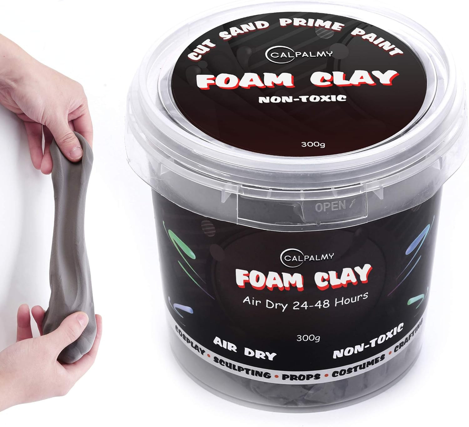 Moldable Foam Clay (Gray) – 300G High Density Air Dry Clay Perfect