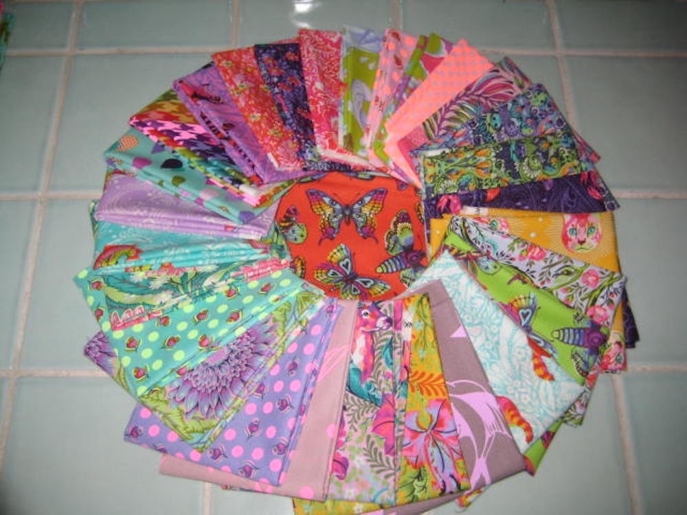 Mixed Lot Tula Pink 29 New Fat Quarters Tiny Beasts Besties Untamed Fabric #2
