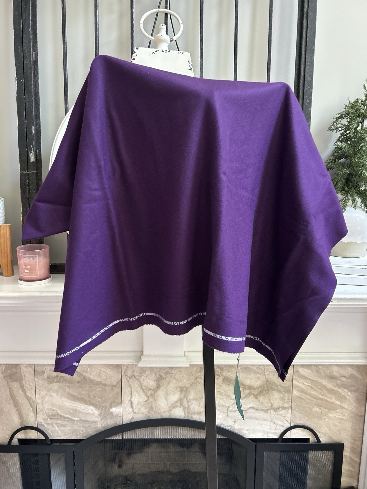 DORMEUIL 100% cashmere fabric bolt – purple – 6.5 ft x 5 ft