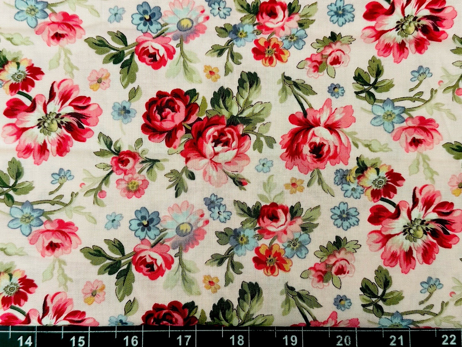 Tina Scrap 9″x21″ Penelope Rose Flower Floral Spring Easter Pink FABRIC COTTON