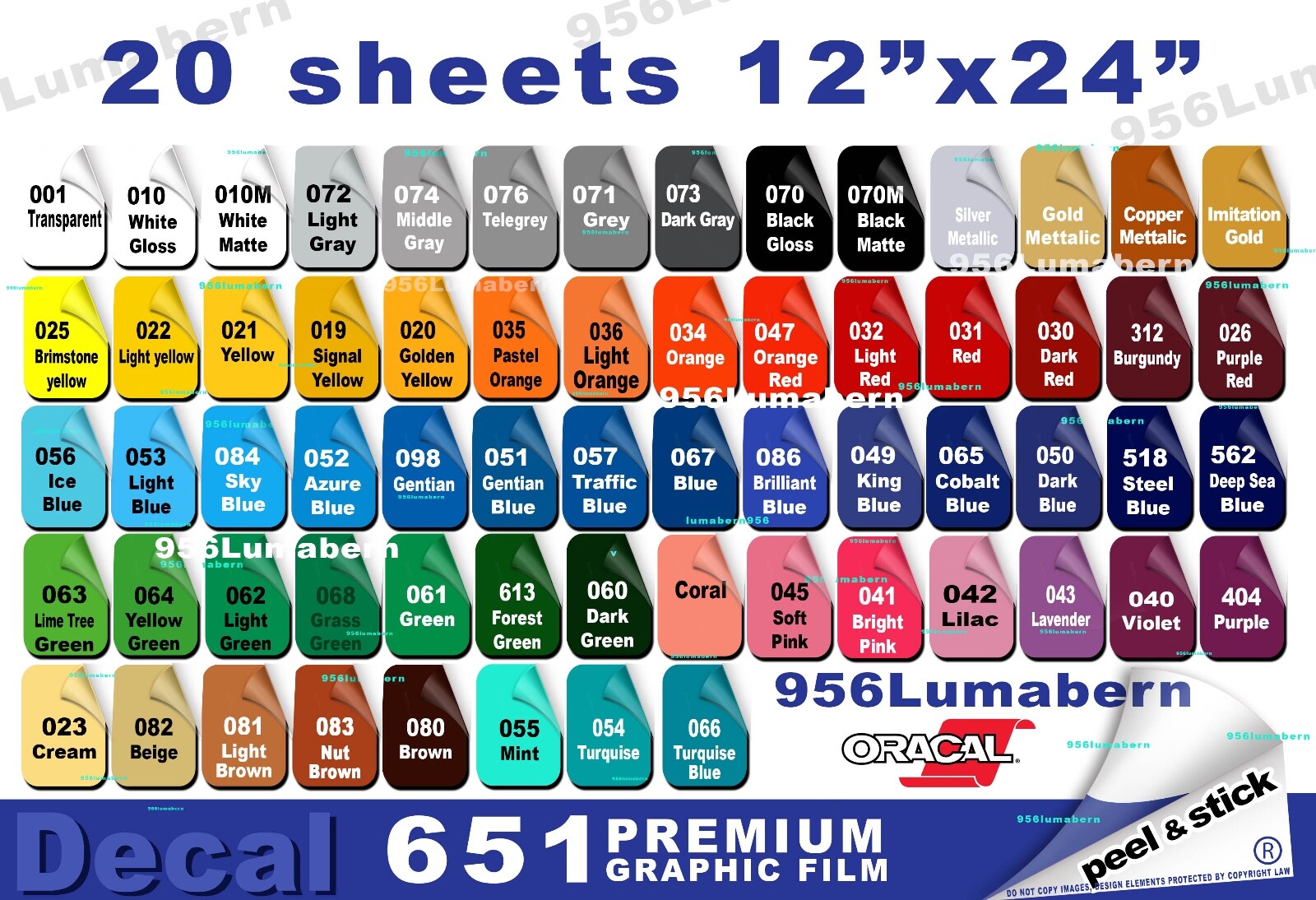 20 sheets 12″x24″ Adhesive Backed Vinyl for Craft & Sign Cutters,outdoor Quality