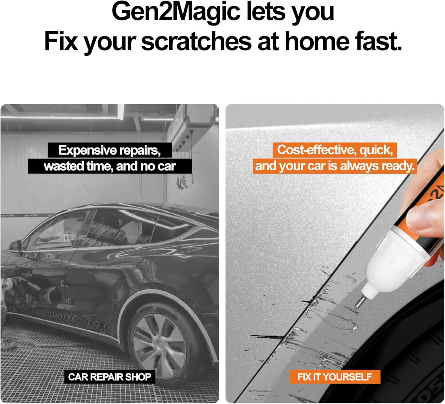 Olympic/Summit White Touch up Paint Pen Kit Compatible with Chevy [Clear Coat In