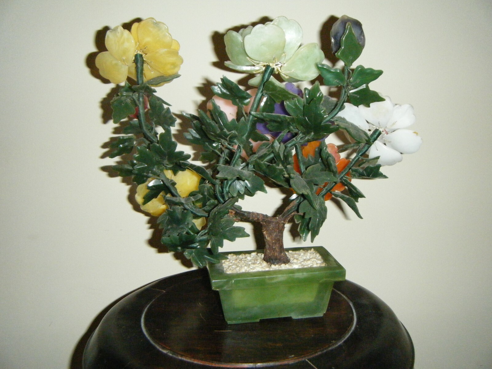 CHINESE GORGEOUS MULTI COLOR FLOWERS IN GLASS FLOWER POT
