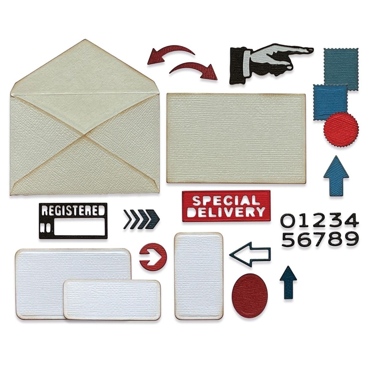 Tim Holtz “POSTALE” Sizzix Thinlits Cutting Dies- 48 Dies- MSRP $30