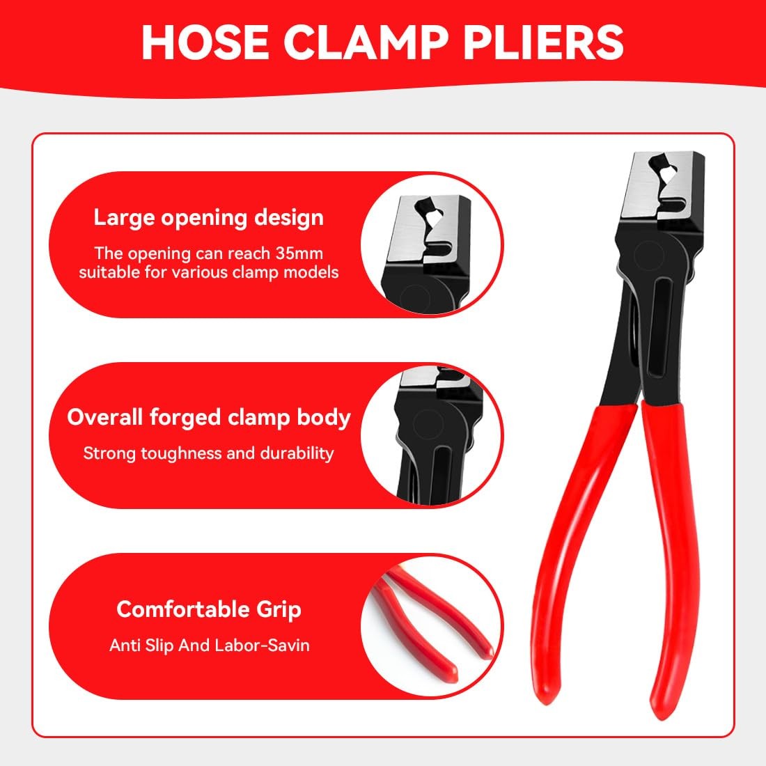 Liucocotos 4 Pieces Automotive Electrical Disconnect Pliers Kit High-Carbon