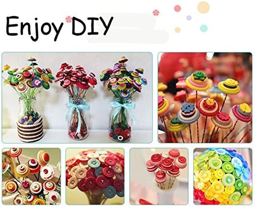 500-700 PCS Assorted Mixed Color Resin Buttons 2 & 4 Holes round for Crafting