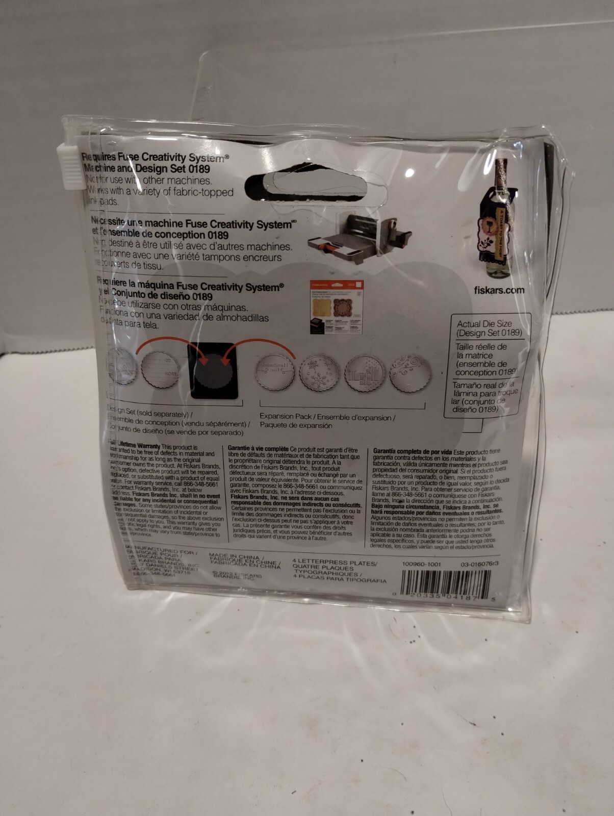 Fiskars Expansion Pack set 0189 Letterpress plates New In Package