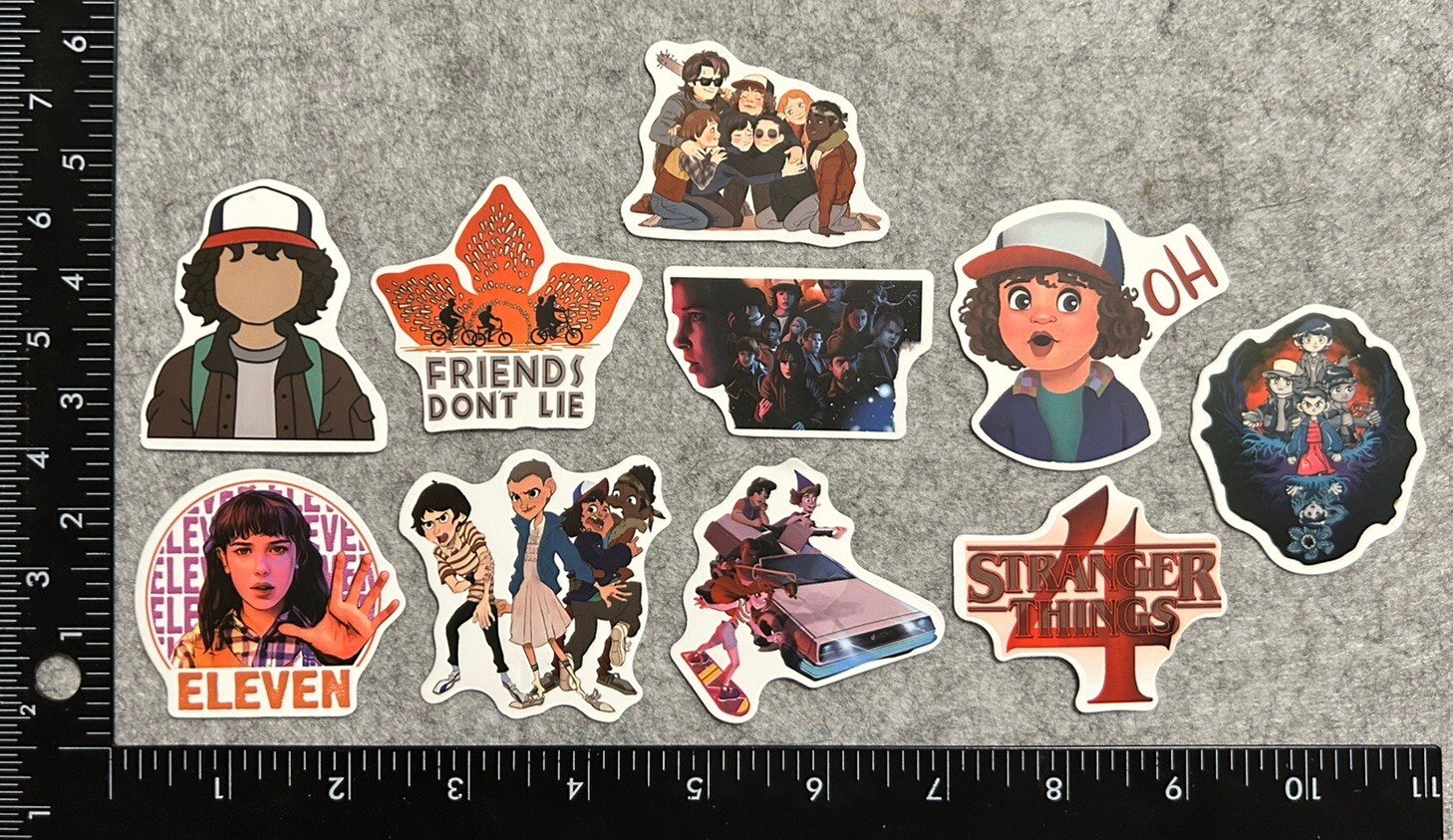 Lot of 10 Stranger Things Netflix TV Stickers