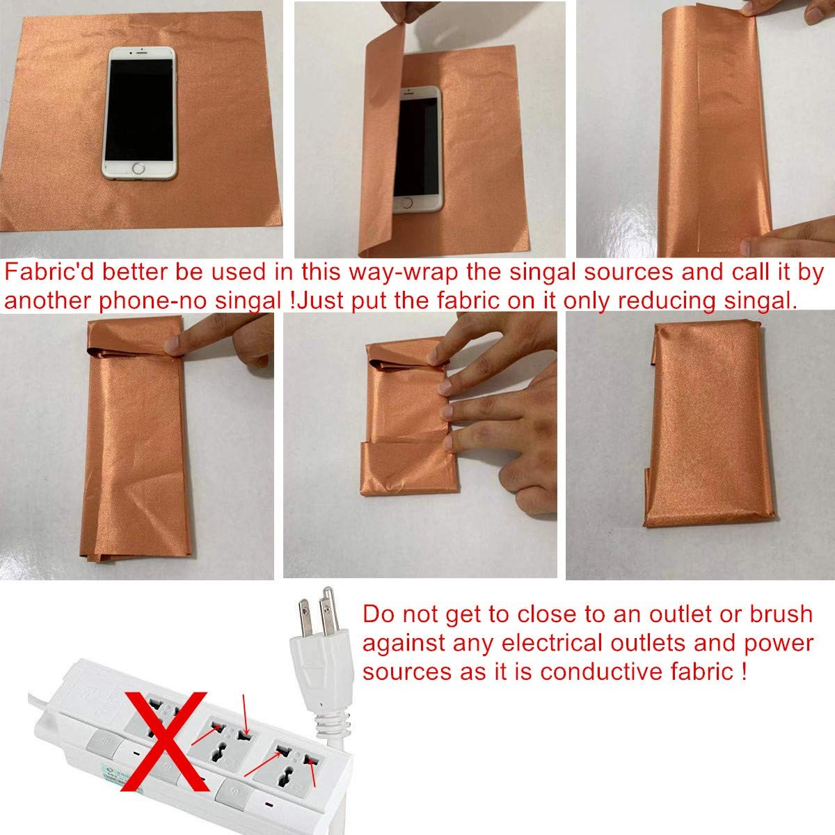 Pure Copper Faraday Fabric Cloth 39″x43″ for WiFi Cell Bluetooth GPS Groundin…