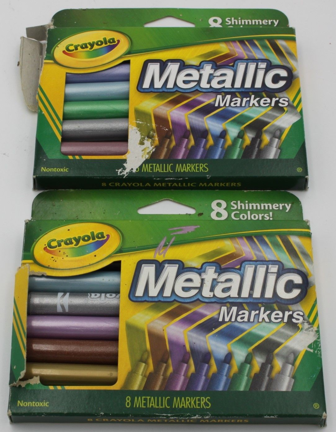 Crayola Metallic 14 Markers 2-Pack Shimmery Colors Nontoxic Art Craft Cobalt
