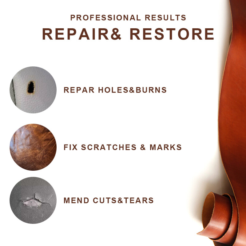 Advanced Leather Repair Kit Filler Vinyl DIY Car Seat Patch Sofa Rip Holes 20ml