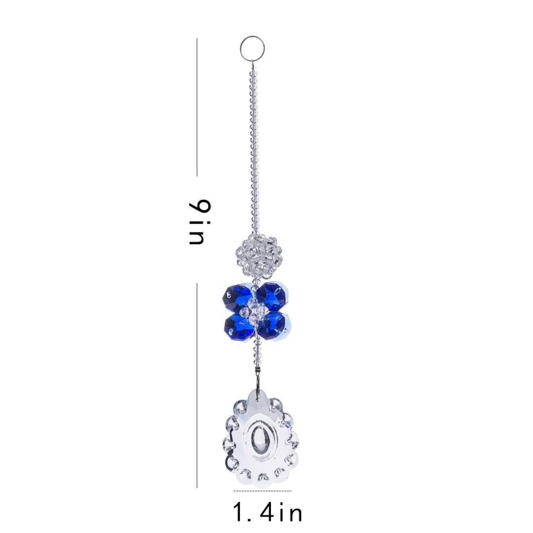Crystal Suncatcher Four-leaf Clover Rainbow Maker Window Hanging Garden Decor