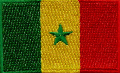 Senegal Flag Embroidered Patches 2.5″x1.5″ iron-on
