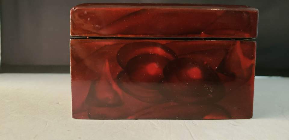 Cork 3D Jewelry Box Shadow Box Glass & Lacquer 6.25×3.75×2.5″ CHINESE