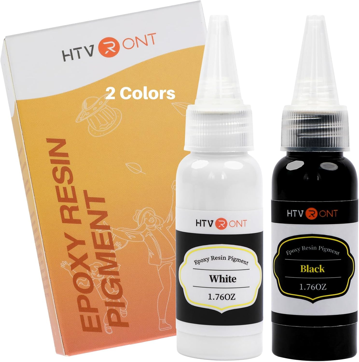 Black and White Resin Pigment Paste – 3.52Oz/100Ml Concentrated Opaque Paste for