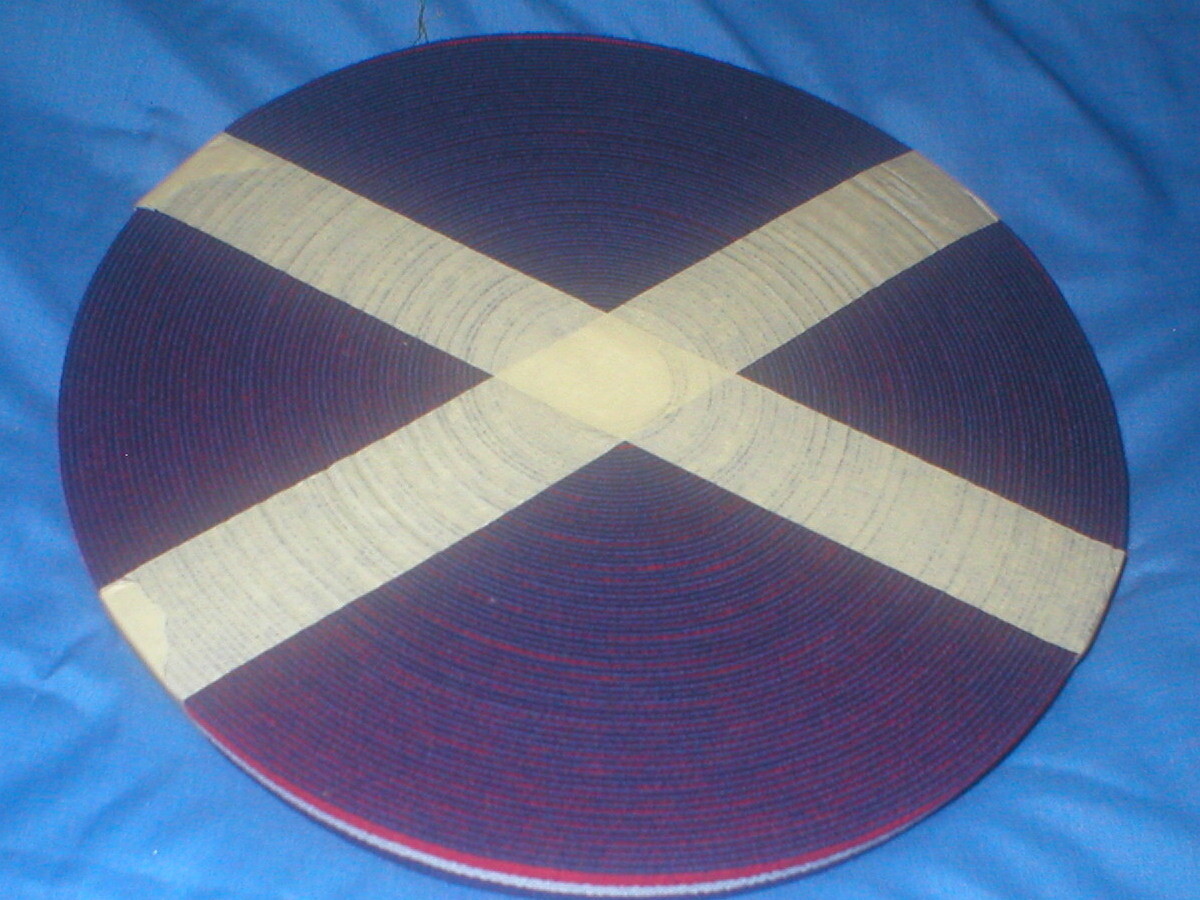 1″ WIDE ELASTIC BINDING RED WHITE BLUE LARGE ROLL YARDAGE UNKNOWN SOLD AS IS