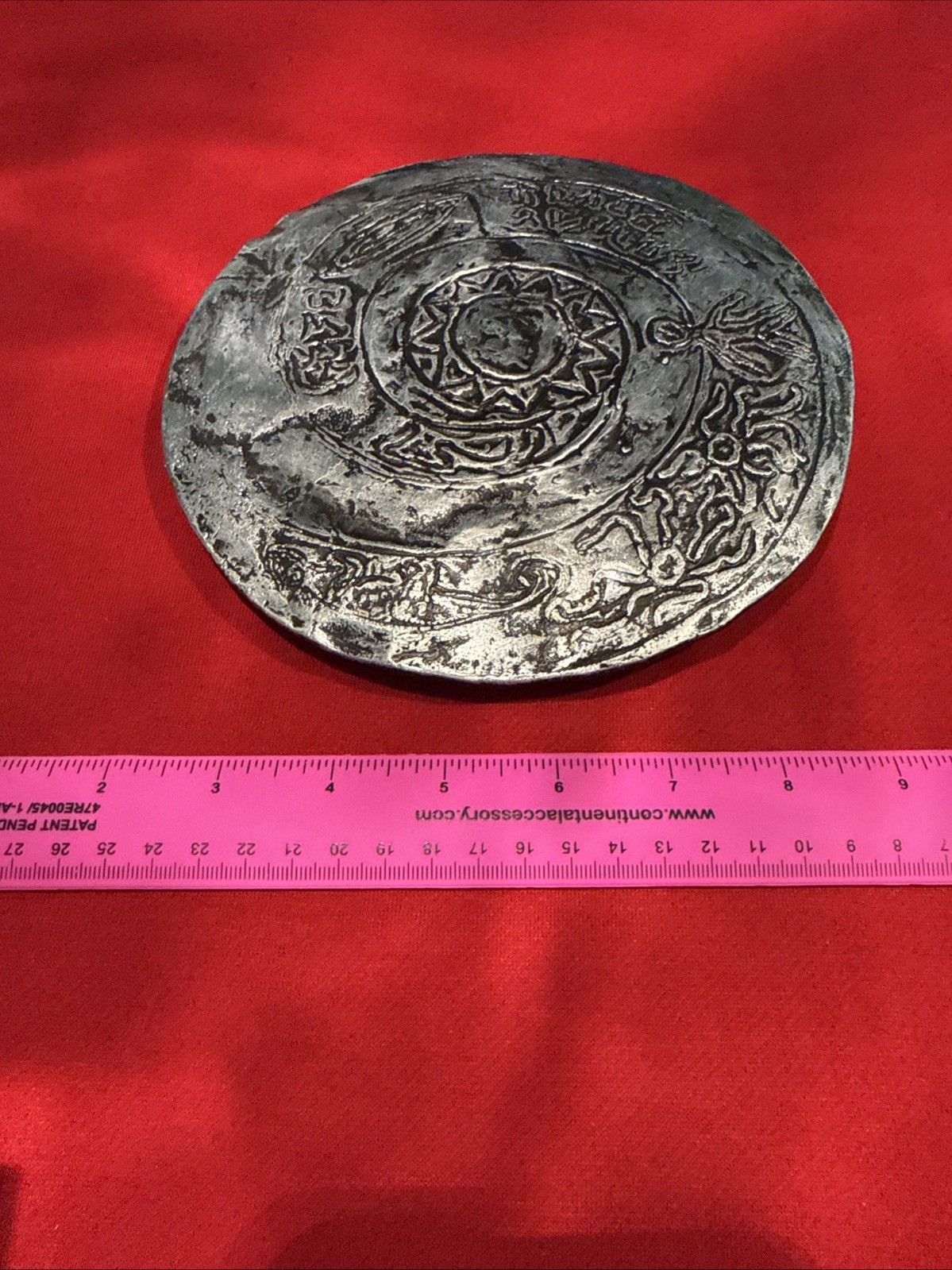 7.5″ Diameter Dropa stone Replica found near the Bayan Har Mountains in China