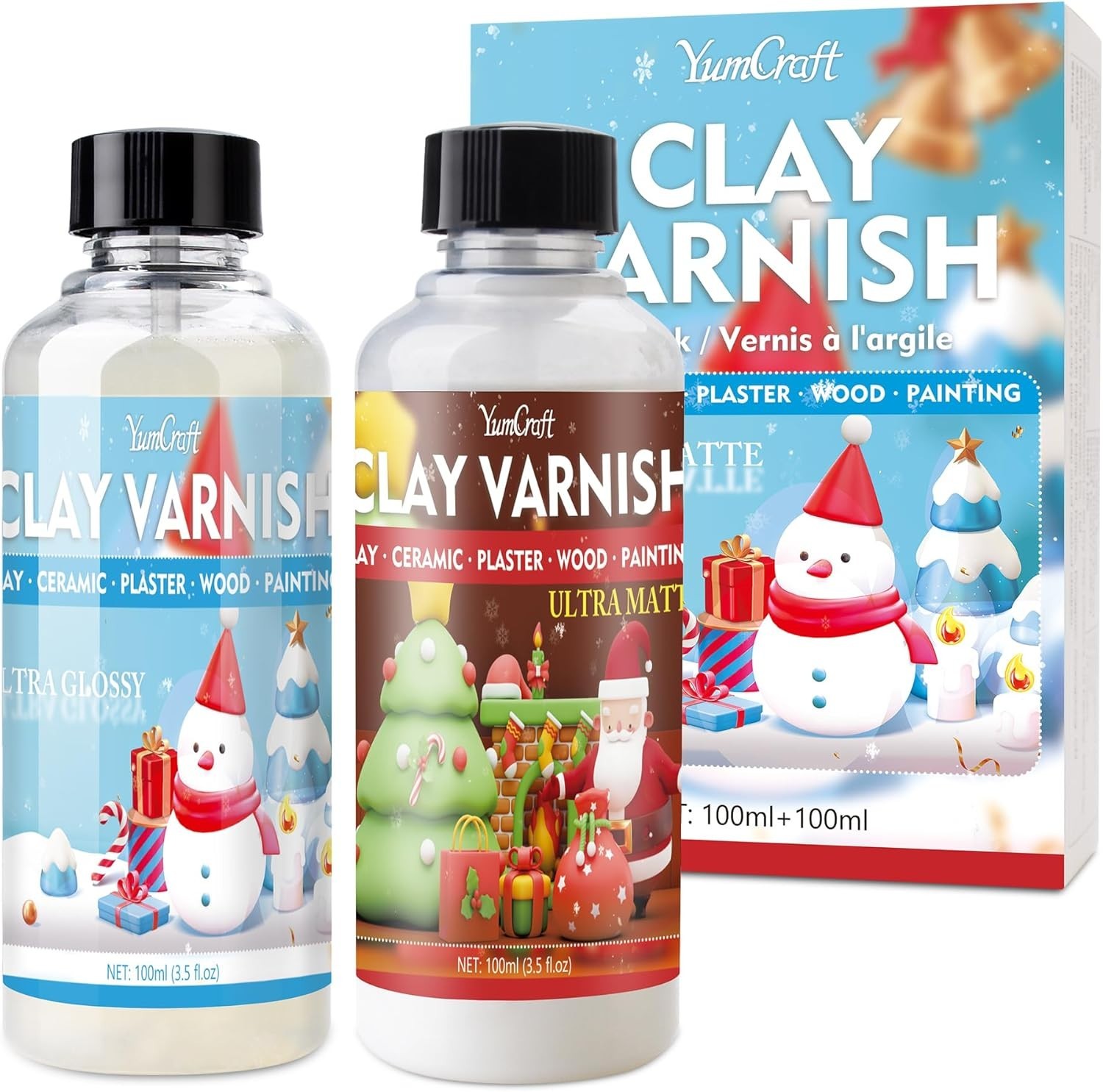 Air Dry Clay Glaze, Ultra Gloss and Matte Clay Varnish for Air Dry Clay/Polym…