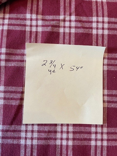 Wine Red/Burgundy Plaid/check upholstery fabric 54″ x 2.75 yards