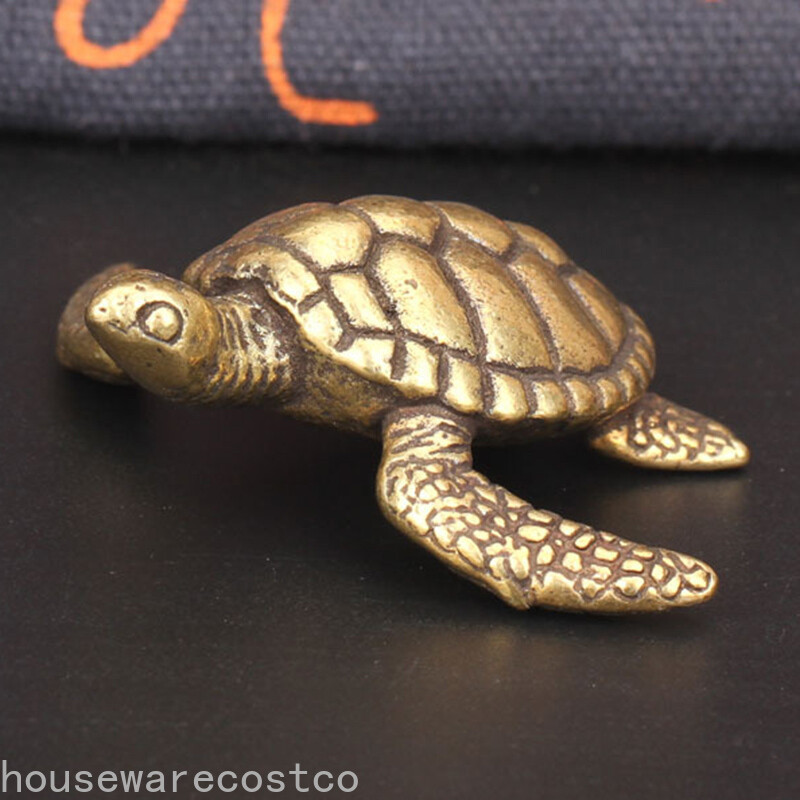 Solid Brass Turtle Small Decorations Living Room Vintage Copper Sea Miniature