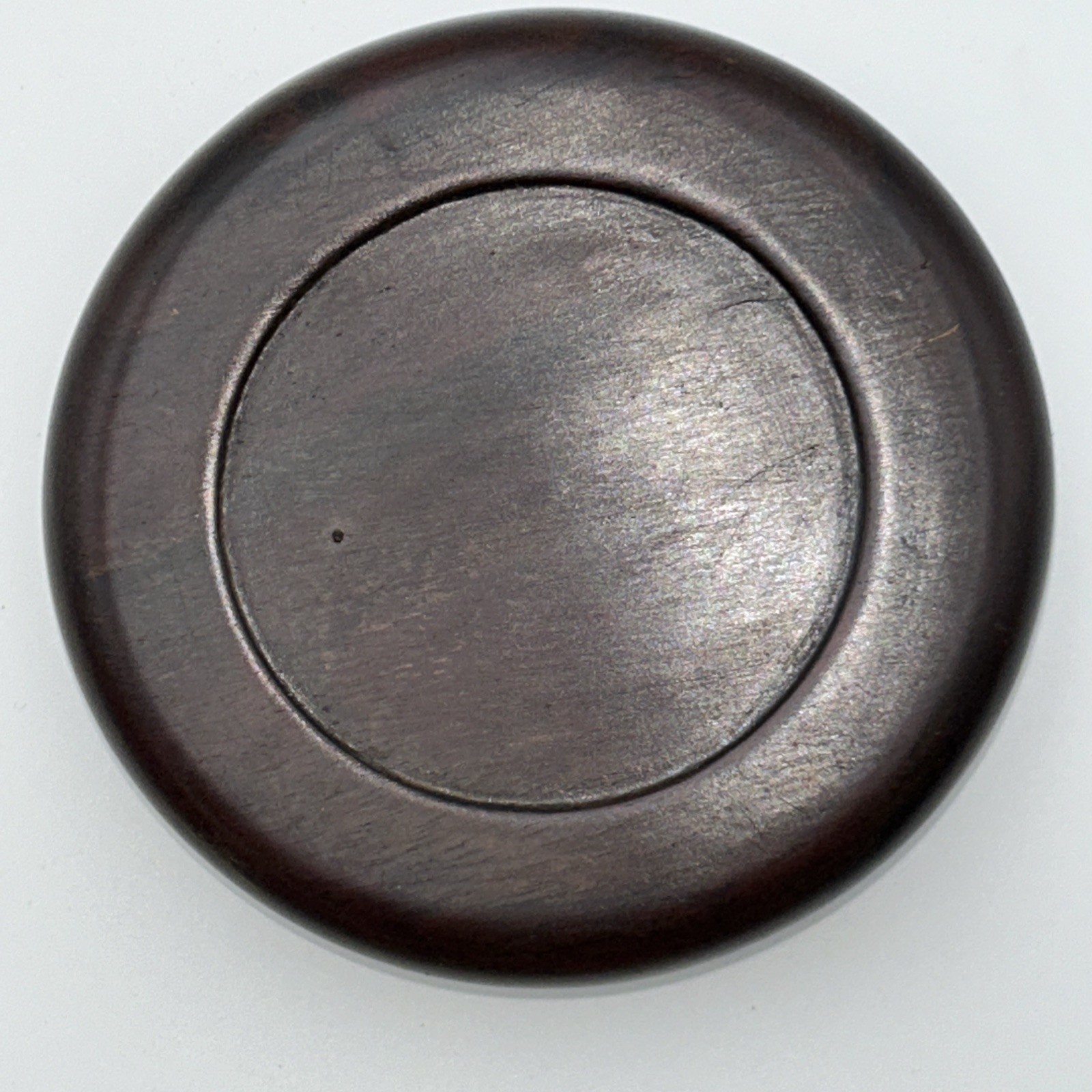 Vintage Chinese Pocket Sundial Geomantic Compass Diptych Wooden Case Feng Shui