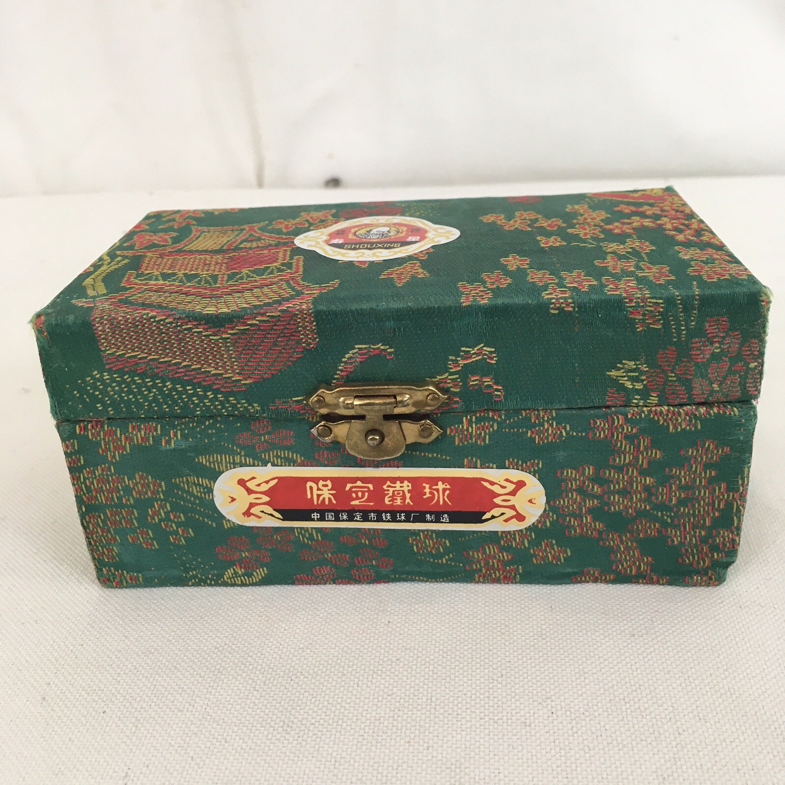 Vintage Shouxing Muscle Hand Excerciser Meditation Painted Musical Iron Balls