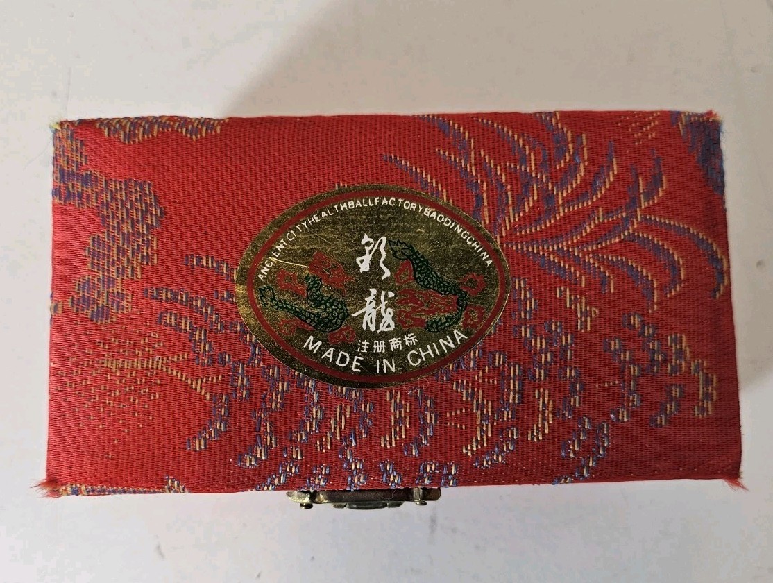 Vintage Baoding 1 1/2″ Dia. Iron Ball Set Chinese Stress Relief