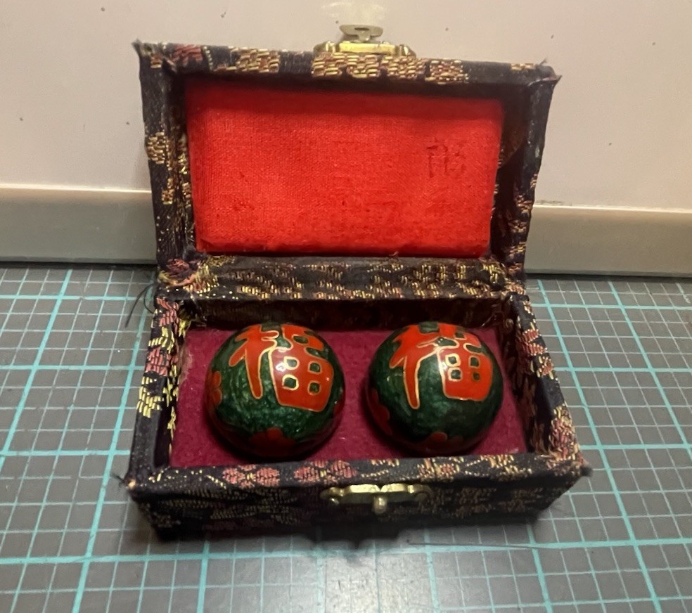 Chinese Baoding Stress Music Chime Meditation Balls Good Fortune Shou Xing