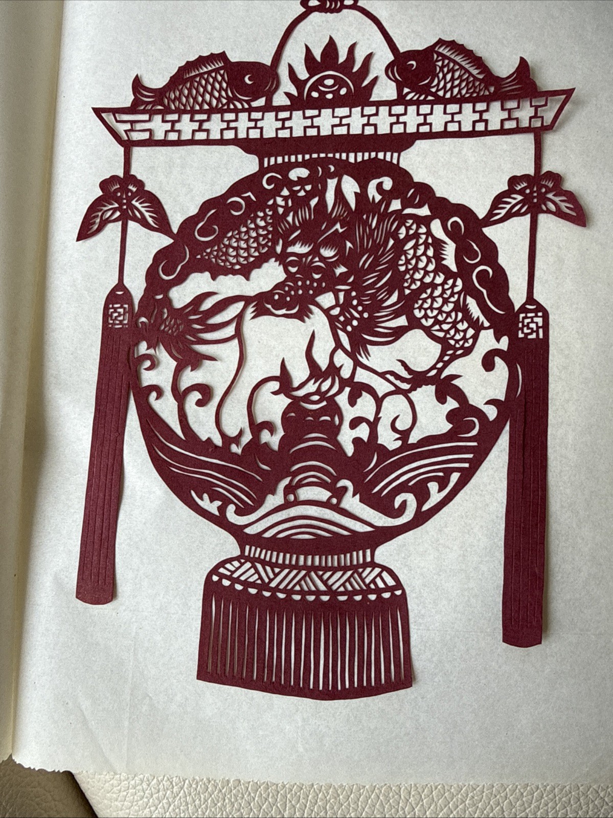 Vtg 8 pc Lot Set Paper Cut Out Folk Art Artwork Chinese ~5×8