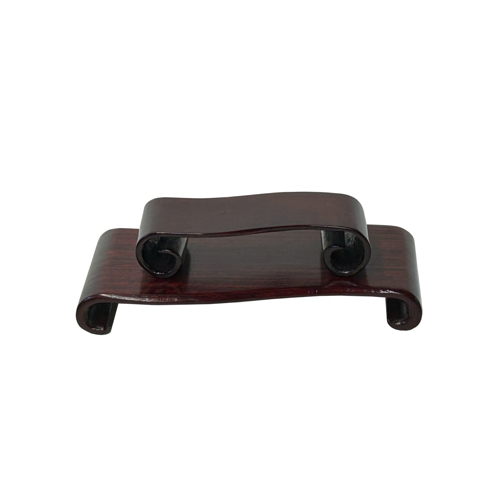 5.5″ Set 2 Brown Wood Scroll Legs Rectangular Display Stand Riser Easels ws4056
