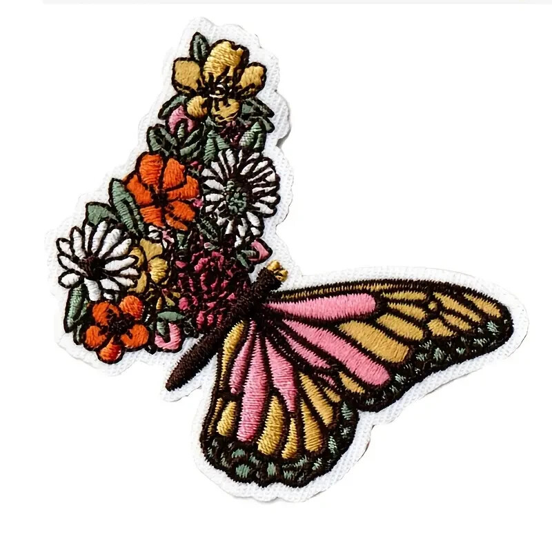 iron on patch/applique butterfly 2 3/4 x 2 1/4 inch FREE SHIPPING