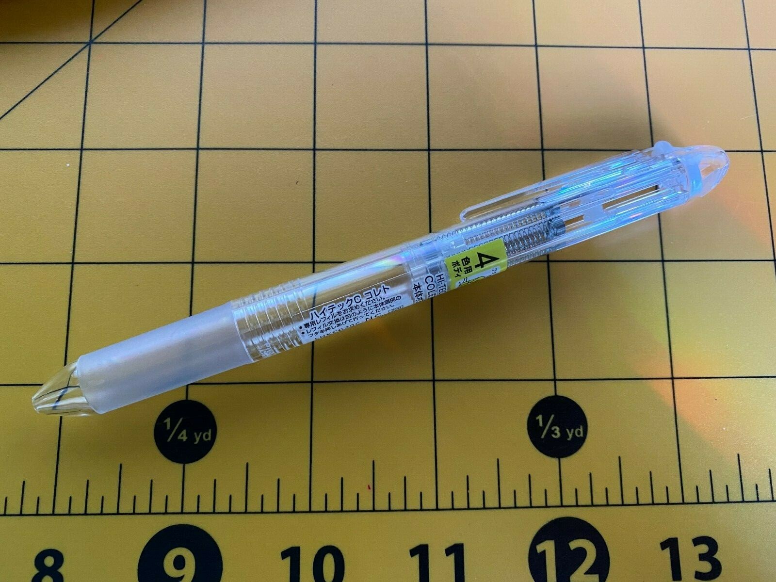 Pilot Hi-Tec-C Coleto 4 Color Multi Pen Body + 0.4mm Neon Refills, Japan – Clear