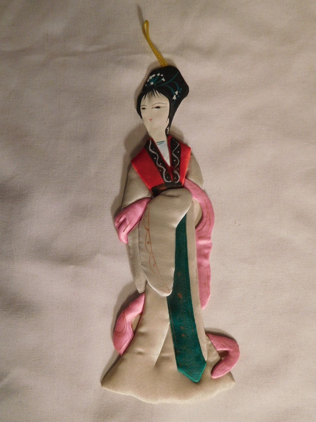 Vintage Beautiful Woman Chinese Hand-Made Silk Ornament