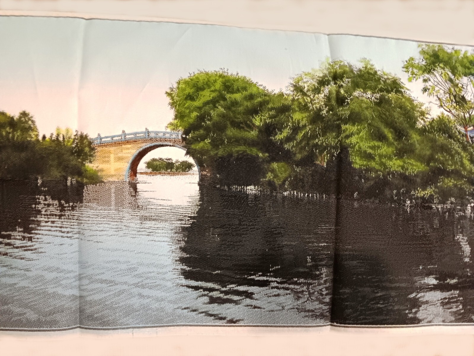 SILK TAPESTRY Weaving Factory Scenic Design 30″ X 11.25″ Unframed China