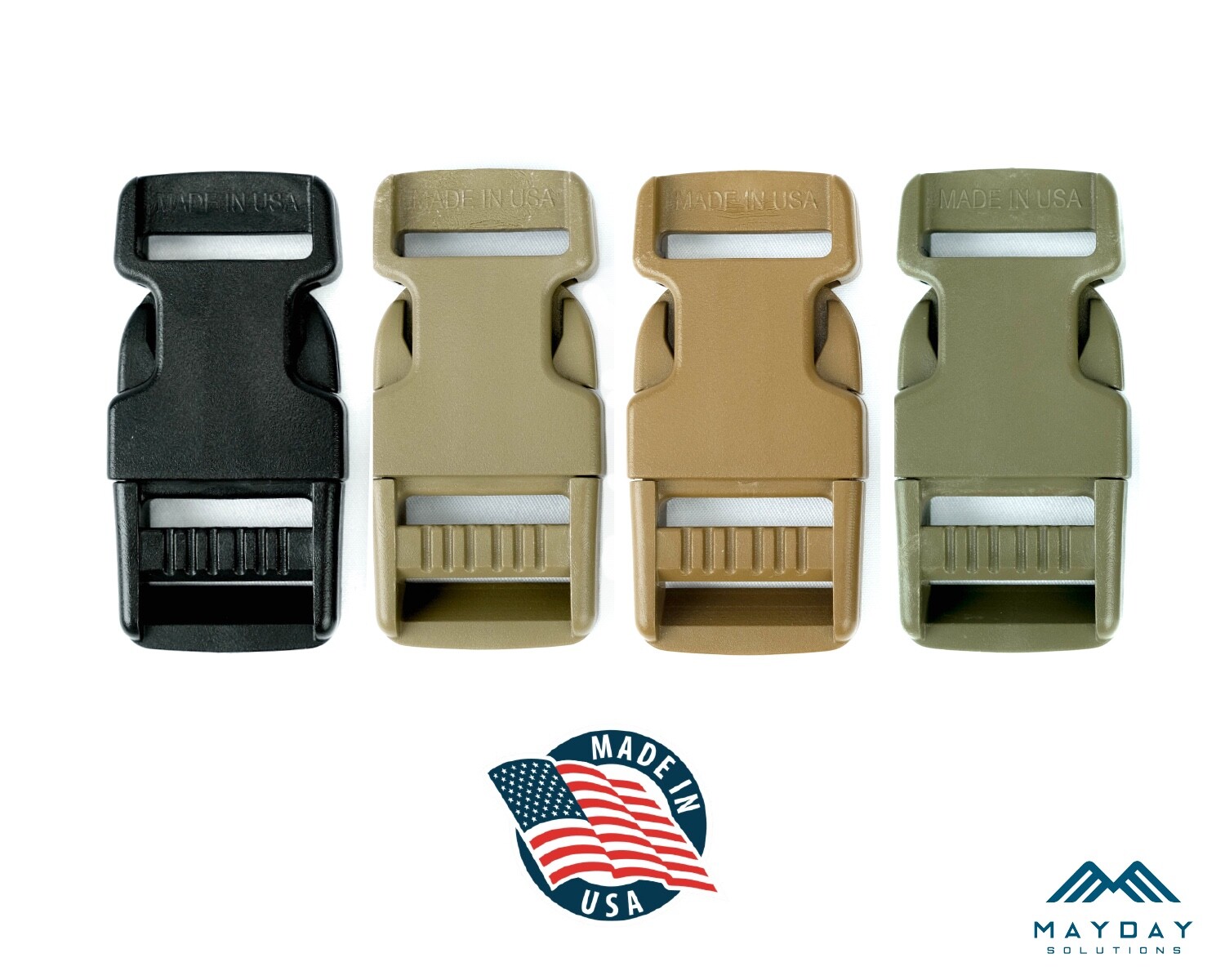 5 PACK 5/8″ Inch Plastic Side Release Buckle for Webbing Strap – MADE IN THE USA