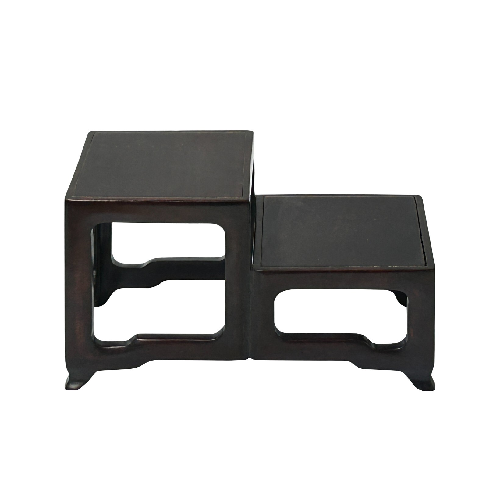 3.25″ Brown Wood Step Shape Table Top Curio Display Easel Stand st1033
