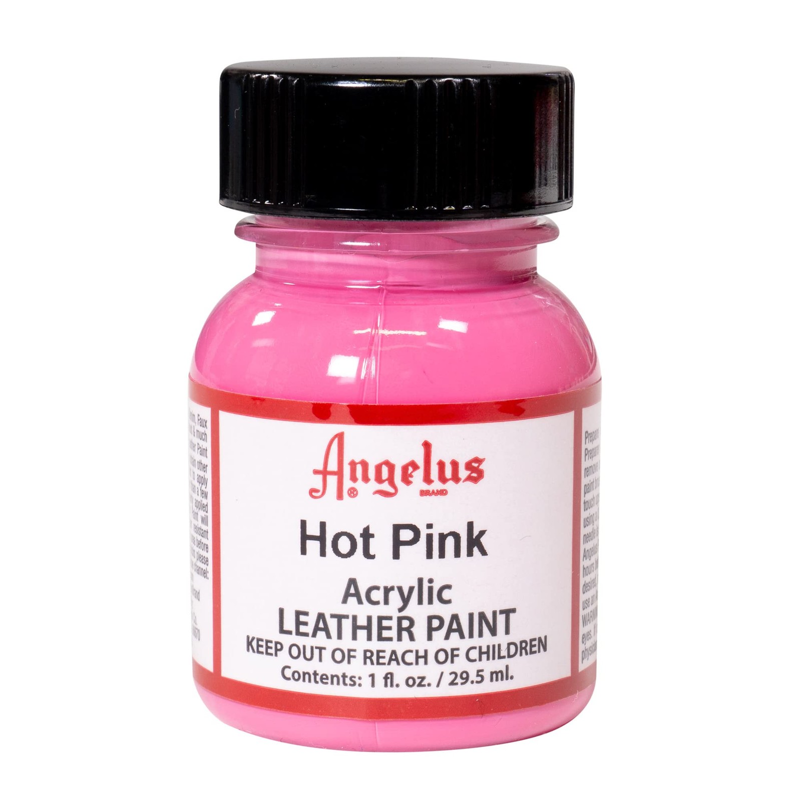 Hot Pink Leather Paint 1 Fl Oz Non Toxic Water Based Easy Clean Up Pack Of 1