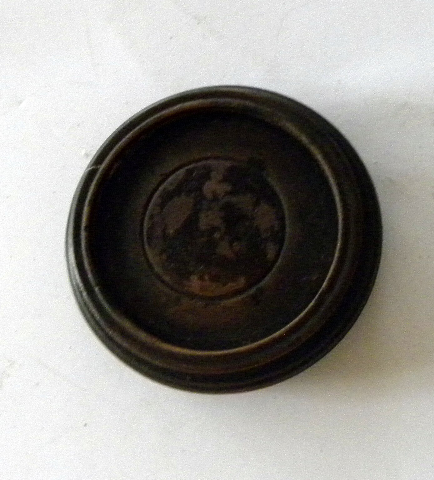 Vintage Footed Wood Pedestal 2.25″ Round Display Base Ginger Jar VASE Stand