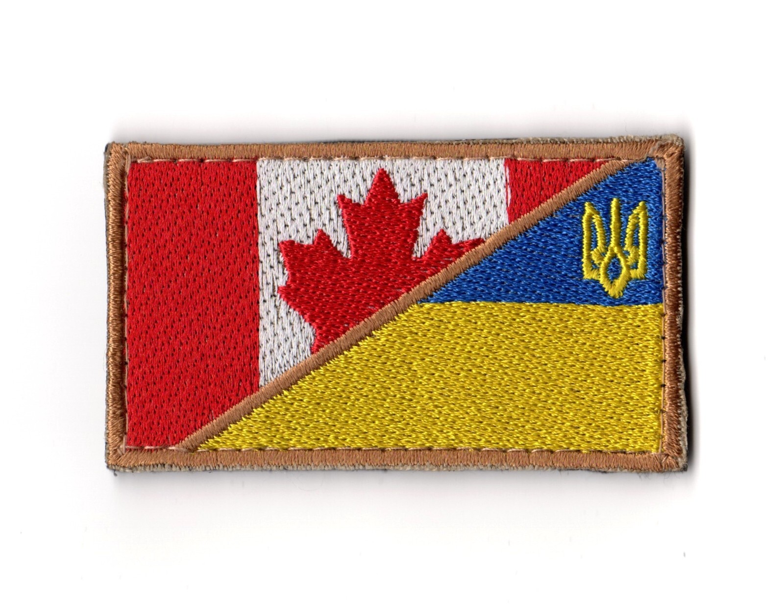 Canadian & Ukrainian Flag Patch | Ukraine Canada UA CA Army Tryzub