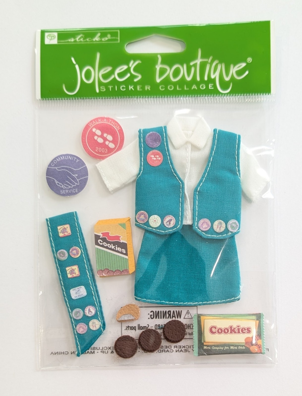 Jolee’s Her Scouting Girl Scouts Uniform & Cookies Scrapbooking Stickers