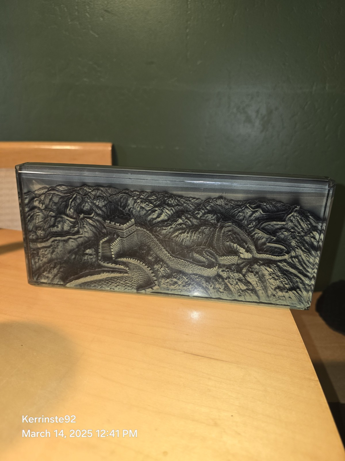 GREAT WALL OF CHINA SCENIC 3D ART STANDING PLAQUE MCM CHINESE DECOR 10″ X 4.5″
