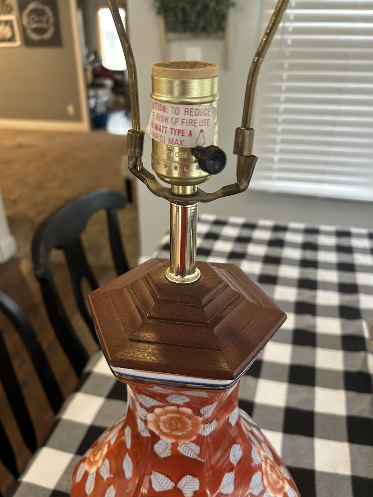 🔥Imari Table Lamp Chinese Japanese Chinese Asian🔥